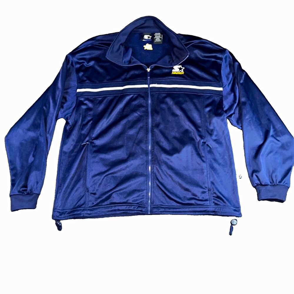 Vintage Starter Navy Blue Tracksuit Set Men's Size Large Full Zip Jacket Pants